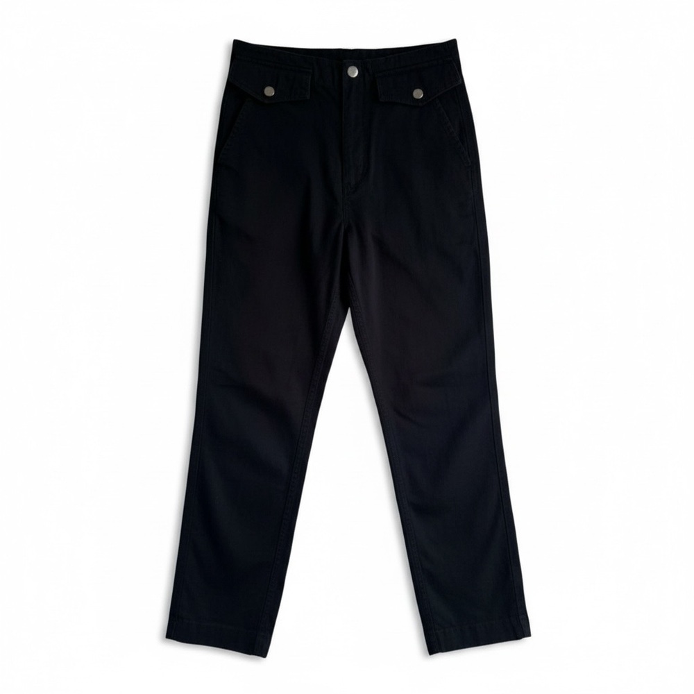 Banana Republic High Waisted Utility Straight Leg Cotton Pants Black Size 6